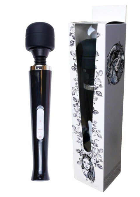 Stymulator łechtaczki Magic Wand silikonowy czarny USB 10 funkcji