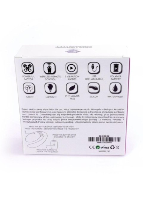 Stymulator VVibe fioletowy USB z pilotem B Series Smart