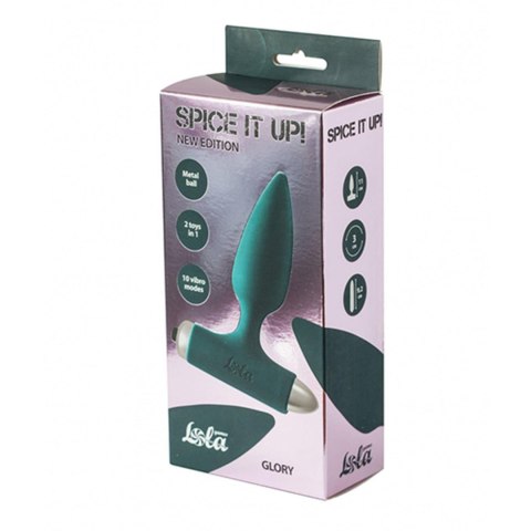 Wibrujący korek analny Lola Toys Glory ciemnozielony 15 cm