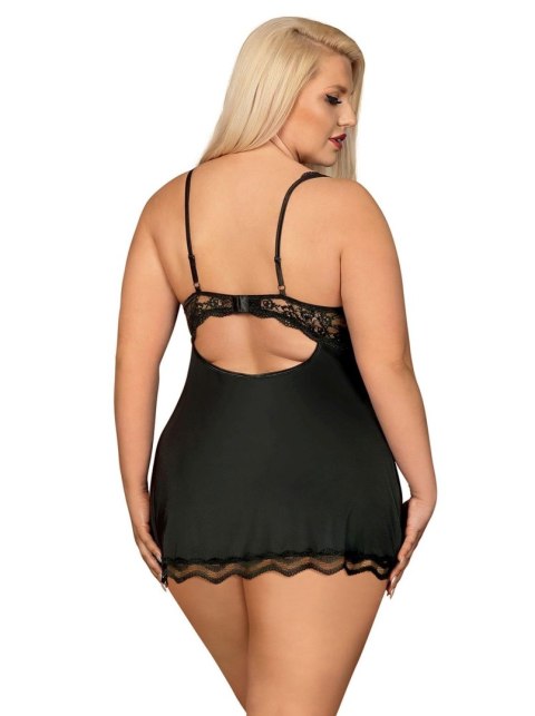 Babydoll Luvae z stringami Obsessive czarne XXL