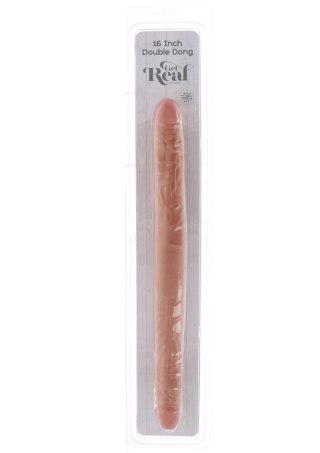 Dildo podwójne ToyJoy jasny odcień skóry 40 cm