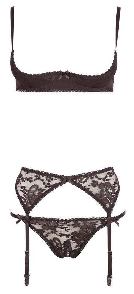 Komplet bielizny Cottelli Lingerie czarny 75B