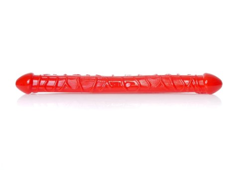 Podwójne elastyczne dildo EasyLove czerwone 33,5 cm