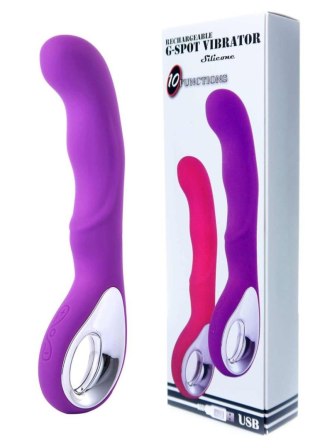 Wibrator punktu G silikonowy B Series Magic fioletowy USB 20 cm