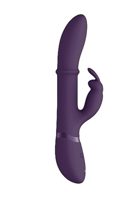 Wibrator króliczek Halo z ruchomym pierścieniem Vive fioletowy 14 cm
