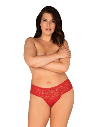 Figi Obsessive Blossmina czerwone z koronką 6XL 7XL