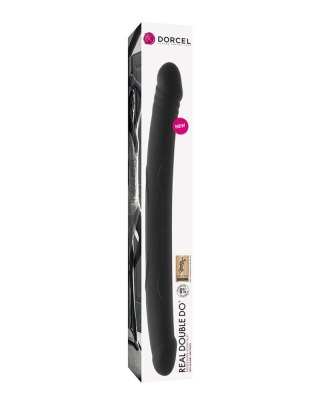 Podwójne dildo silikonowe realistyczne Dorcel czarny 42 cm