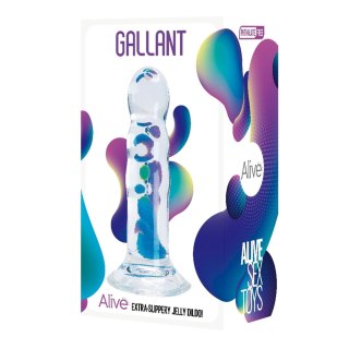 Dildo z przyssawką Alive Gallant Jelly S03 półprzezroczysty 14 cm