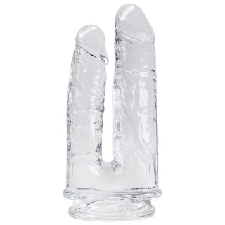 Podwójne dildo Alive Imperium Jelly przyssawkowe przezroczyste 14 i 12 cm