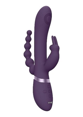 Wibrator króliczek Vive Rini fioletowy silikonowy USB 22 cm