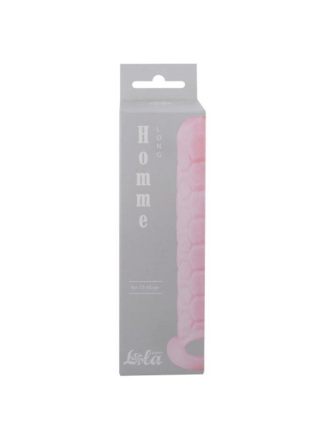 Przedłużka na penisa Homme Long różowa TPE 15,5 cm