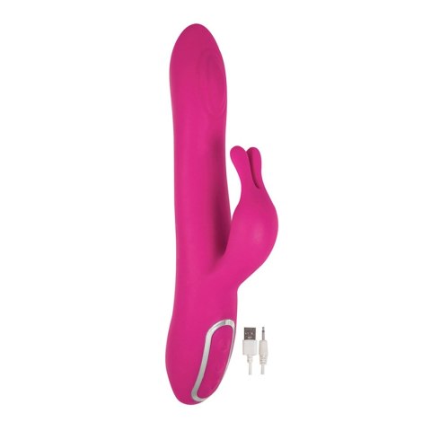 Wibrator króliczek silikonowy Isabella różowy USB 24 cm