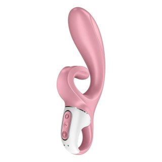 Wibrator punktu G Satisfyer Hug Me różowy silikonowy z aplikacją USB