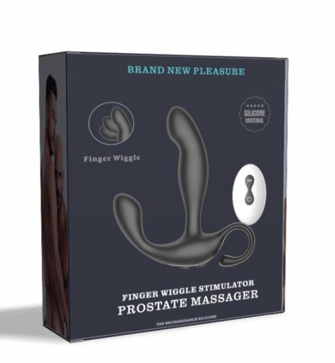 Masażer prostaty Finger Wiggle z pilotem B Series Cute czarny
