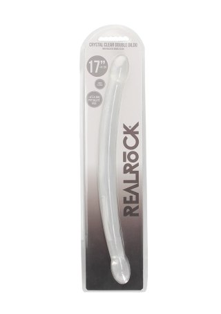 Podwójne dildo przezroczyste RealRock 42 cm