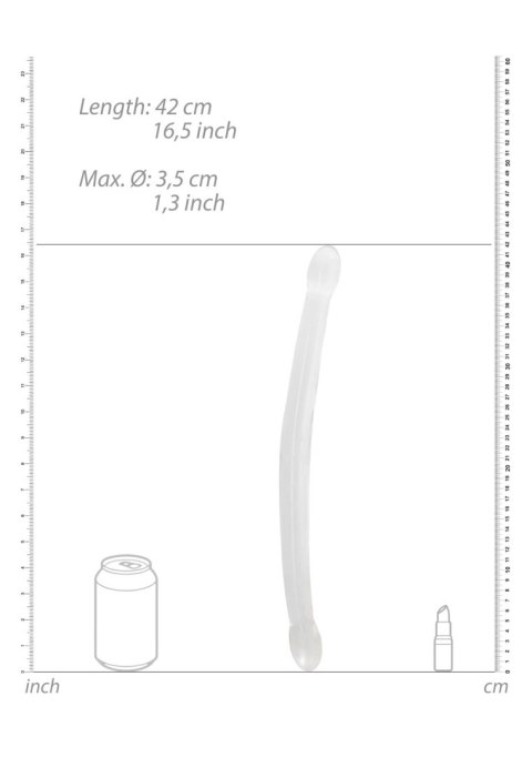 Podwójne dildo przezroczyste RealRock 42 cm