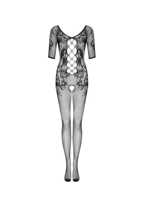 Bodystocking siateczkowy Obsessive F238 czarny kwiatowy S/M/L