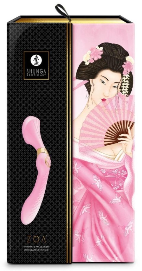 Masażer intymny Shunga Zoa silikonowy różowy 27 cm USB