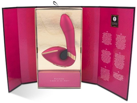 Stymulator łechtaczki Shunga Soyo malinowy silikonowy USB 17 cm
