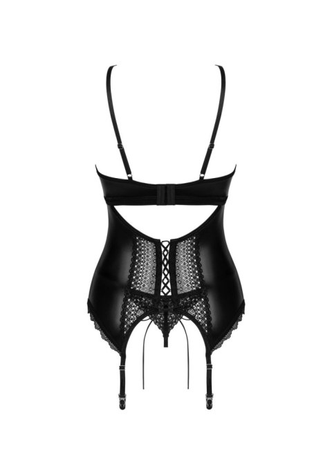 Gorset i stringi Norides Obsessive czarny XL/2XL
