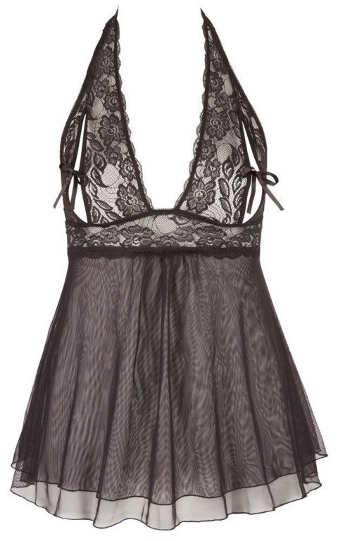 Babydoll koronkowy Cottelli CURVES czarny 3XL