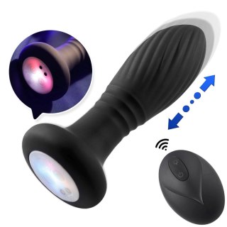 Wibrujący korek analny z LED B Series Cute czarny