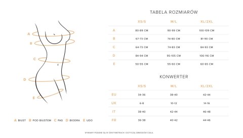 Biustonosz koronkowy Obsessive Donarella czarny XL/2XL