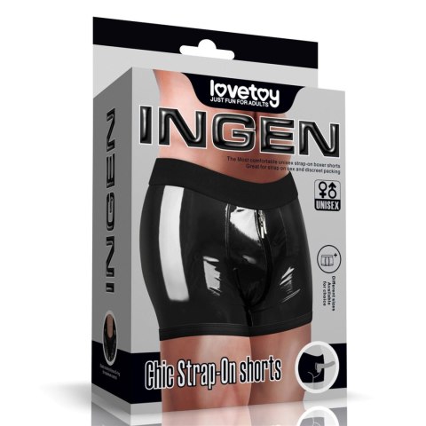 Szorty strap on Lovetoy czarne talia 40 43 cale