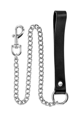 Smycz metalowa ze skóry bydlęcej Fetish Premium 72 cm