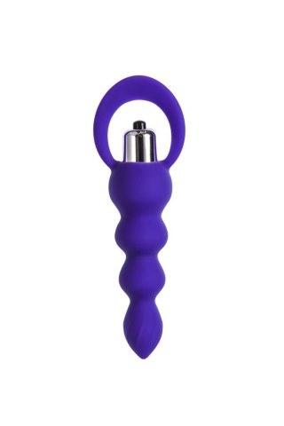 Korek analny silikonowy Twisty fioletowy 14 cm
