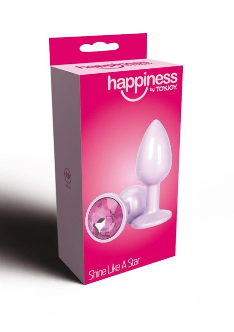 Korek analny ToyJoy Happiness Shine Like A Star różowy 7 cm