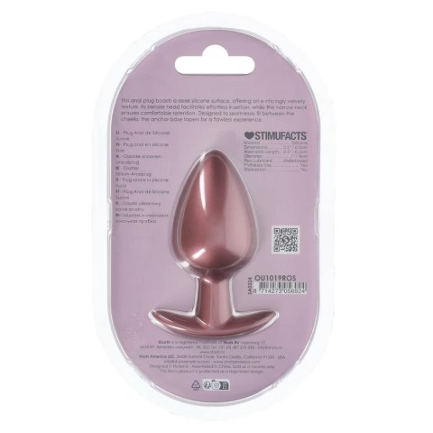 Korek analny silikonowy Ouch! Large 8,9 cm różowe złoto