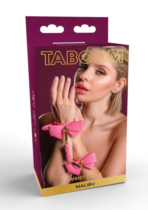 Kajdanki Taboom Malibu różowe PU 28 cm