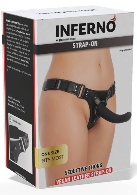 Uprząż strapon string z 3 pierścieniami Hidden Desire czarna