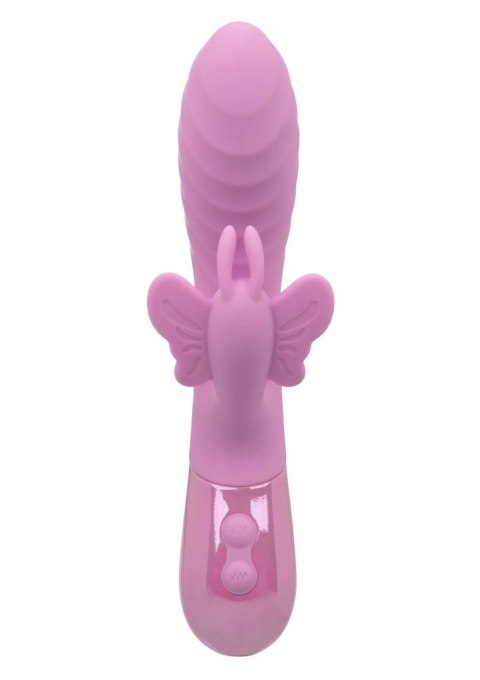 Wibrator króliczek Aura Dual Flutter Calexotics różowy USB 11,5 cm