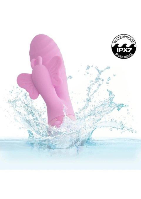 Wibrator króliczek Aura Dual Flutter Calexotics różowy USB 11,5 cm
