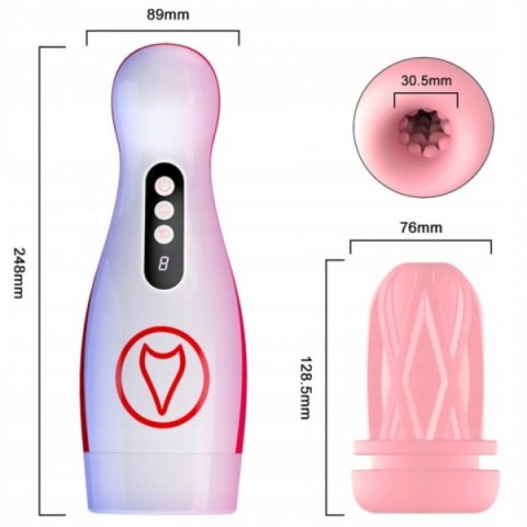 Wibrujący masturbator z ssaniem B-Series Fox
