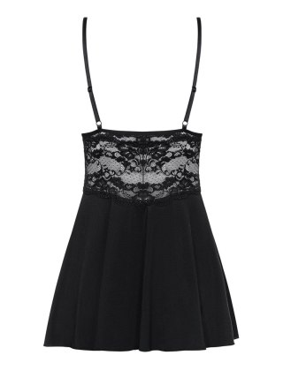 Babydoll Obsessive czarny z stringami L/XL