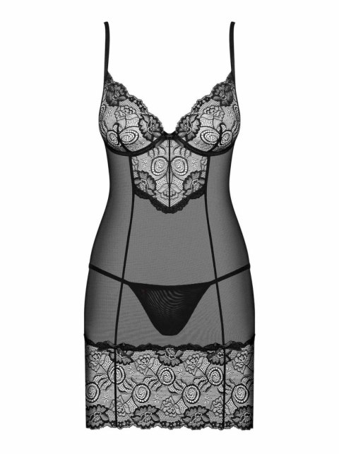 Erotyczna koszulka koronkowa Alluria z stringami Obsessive S/M