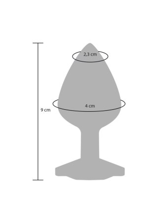 Korek analny z kryształkiem Diamond Booty Jewel różowy 9 cm