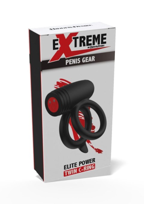 Podwójny pierścień wibrujący Elite Power Twin Hidden Desire 10 trybów
