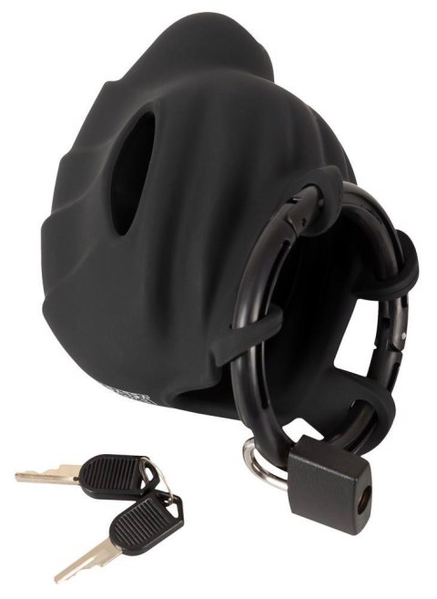 Klatka na penisa i jądra silikonowa Black Velvets 10 cm