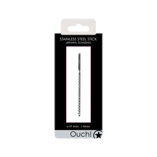 Penis plug ze stali nierdzewnej Ouch! 4 mm