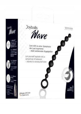 Kulki analne Joyballs Wave długie czarne silikonowe 29 cm