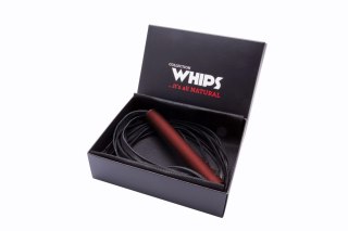 Pejcz mały skórzany Whips czerwony 60 cm
